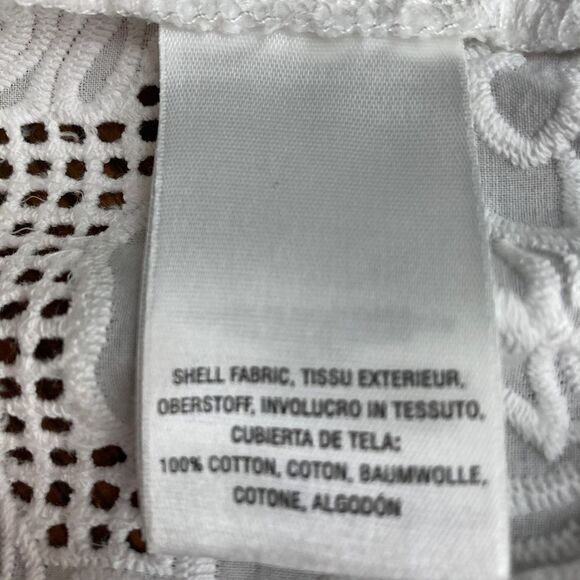 Anthropologie Eyelet Lace Anorak White Jacket Size S - Picture 7 of 9